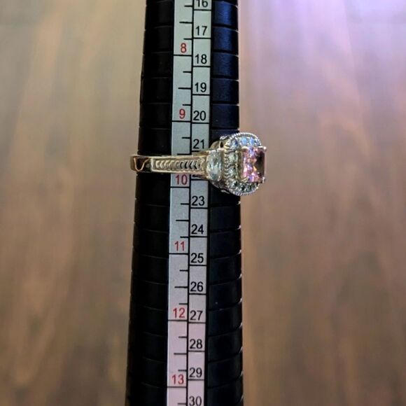 RS Covenant Size 10 Rhodium Plated Ring with Cubic Zirconia Stones - Picture 3 of 7
